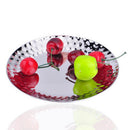 16cm Round Serving Platter Stainless Steel Dish Large Party Silver Food Tray