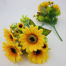 Artificial Sunflower Bouquet Blossom Flower Decor For Wedding Party Tabletop Decor