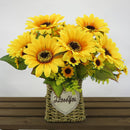 Artificial Sunflower Bouquet Blossom Flower Decor For Wedding Party Tabletop Decor