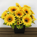 Artificial Sunflower Bouquet Blossom Flower Decor For Wedding Party Tabletop Decor