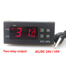 Temperature Controller STC-1000 Digital Outlet Thermostat, Pre-wired, 2 Stage Heating and Cooling Mode, 220V 10A
