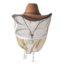 Beekeeping Garden Cow Boy Hat Anti Mosquito Bee Veil Head Breathable Guard