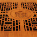 Tea Serving Bamboo Tray 25x24cm Chinese Kungfu Tea Table with Water Tank Total Size 9.84x9.45x1.77 inch