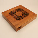 Tea Serving Bamboo Tray 25x24cm Chinese Kungfu Tea Table with Water Tank Total Size 9.84x9.45x1.77 inch