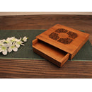 Tea Serving Bamboo Tray 25x24cm Chinese Kungfu Tea Table with Water Tank Total Size 9.84x9.45x1.77 inch