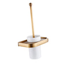 Toilet Brush Compact Toilet Brush and Holder & Rack Solid Brass Heavy Duty