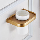 Toilet Brush Compact Toilet Brush and Holder & Rack Solid Brass Heavy Duty