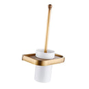 Toilet Brush Compact Toilet Brush and Holder & Rack Solid Brass Heavy Duty