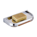 Bathroom Brass Soap Case Holder, Sink Deck Bathtub Shower Dish, Rectangular, Hand Craft, Natural Wooden Holder for Sponges, Scrubber