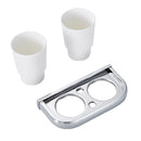 Boothbrush Holder - Strong Stainless Steel Toothpaste and Holder for Bathroom & Kitchen - Can be Mounted on Clean Flat Smooth Surface - (Chrome)