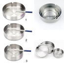 Ashtray, Newness Stainless Steel Tabletop Decoration Unbreakable Home Ashtray, 4.72 Inches (12 cm)