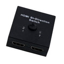 2-Port HDMI Bi-directional 2x1 Switch Switcher & 1x2 Splitter Selector 3D 4K