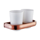 Bathroom Double Tumbler Toothbrush Holder Bath Room Accessories Decorations Wall Mounted