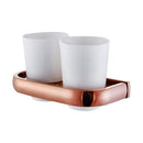 Bathroom Double Tumbler Toothbrush Holder Bath Room Accessories Decorations Wall Mounted