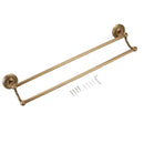 Antique Style Brass Double Towel Bar Towel Rack Shelf Bathroom Accessories 24