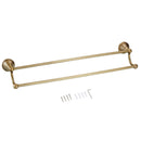 1 piece Bathroom Hardware 60cm Wall Double Towel Rails Holder Bars Rack Brass Material