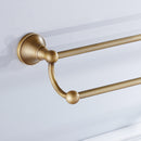 1 piece Bathroom Hardware 60cm Wall Double Towel Rails Holder Bars Rack Brass Material