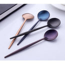 Long-handled ice tea spoon, cocktail stir spoons, stainless steel coffee spoons, Colored ice cream scoop