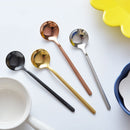 Dinning Stainless Steel Long handled Tea Spoon Soup Coffee Spoon Silver 13cm
