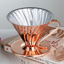 Rose Gold Copper Coffee Filter Cup Coffee Dripper Manual Filter Dripper