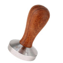 Elegance Wooden Espresso Coffee Tamper - 58mm Stainless Steel Convex Base