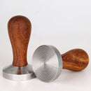 Elegance Wooden Espresso Coffee Tamper - 58mm Stainless Steel Convex Base