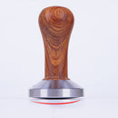 Elegance Wooden Espresso Coffee Tamper - 58mm Stainless Steel Convex Base