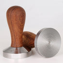 Elegance Wooden Espresso Coffee Tamper - 58mm Stainless Steel Convex Base