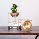 Metal Flower Pot with Stand Garden Plant Metal Iron Planter Home Decor