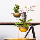 Metal Flower Pot with Stand Garden Plant Metal Iron Planter Home Decor