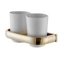 New Home Bathroom Wall Mount Toothbrush Brush Holder Stand with 2 Ceramic Cups