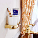 New Home Bathroom Wall Mount Toothbrush Brush Holder Stand with 2 Ceramic Cups