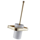 Antique Style Golden Brass Bathroom Toilet Brush Set Holder Brush with Ceramic Cup