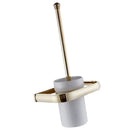 Antique Style Golden Brass Bathroom Toilet Brush Set Holder Brush with Ceramic Cup