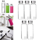 280ML Sports Portable Glass Water Juice Milk Bottle Drinking Lid Mug Black