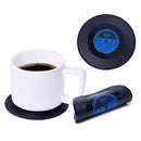 Drink Coaster Set,Useful Vinyl Record Retro Coasters -Tabletop Protection Prevents Furniture Damage