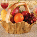Decorative Wooden Fruit Basket Stand for Display Storage Collapsible Tabletop Kitchen Accessory