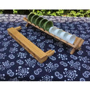 Dish Drying Rack Bamboo Dish Rack Collapsible Dish Drainer, Foldable Dish Drying Rack Wooden Plate Rack Made of Natural Bamboo