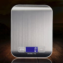 Transducer Digital Weight Touch Sensitive Kitchen Food Scale With Multi-Function Back-Lit LCD Display, Stainless Steel, 5kg Capacity