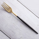 Dinner Fork , Exquisite Stainless Steel Flatware Utensil Portuguese Style Gold Black