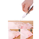 Stainless Steel Fish Bone Tweezers Poultry Pig Hair Pick-Up Tool 4.33 Inches