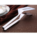 Stainless Steel Salad Bread BBQ Buffet Food Tongs Clip Kitchen Clamp 26x7.4cm, Silver