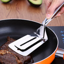 Stainless Steel Salad Bread BBQ Buffet Food Tongs Clip Kitchen Clamp 26x7.4cm, Silver