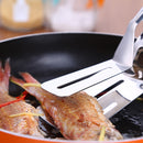 Stainless Steel Salad Bread BBQ Buffet Food Tongs Clip Kitchen Clamp 26x7.4cm, Silver