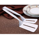 Stainless Steel Salad Bread BBQ Buffet Food Tongs Clip Kitchen Clamp 26x7.4cm, Silver