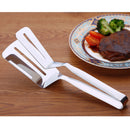 Stainless Steel Salad Bread BBQ Buffet Food Tongs Clip Kitchen Clamp 26x7.4cm, Silver