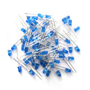 100Pcs 3mm Ultra Bright LED Bulb 3.0 V-3.4 V Blue Light Emitting Diode 2Pin LED Lamp for Arduino DIY