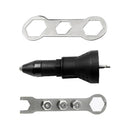 Black 6.35mm Shank Electric Rivet Nut Gun Cordless Riveting Drill Adapter Attachment Tool 4 Nozzle (1.8 mm, 2.2 mm, 2.8 mm, 3.2 mm)