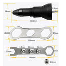 Black 6.35mm Shank Electric Rivet Nut Gun Cordless Riveting Drill Adapter Attachment Tool 4 Nozzle (1.8 mm, 2.2 mm, 2.8 mm, 3.2 mm)