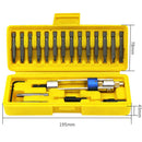 Kit of Half Time Drill High Speed 20 Bits Drill Driver Screwdriver Head Tool High Speed Steel Self-locking Extension Holder